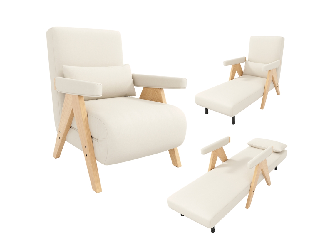 Poltrona-cama 3 Em 1 Estofada Moderna
