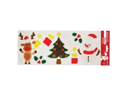 Pegatinas de gel para ventanas de Navidad - Reno y muñeco de nieve
