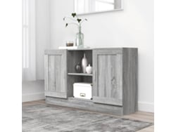 Aparador De Madera Contrachapada Gris Sonoma 120x30,5x70 Cm