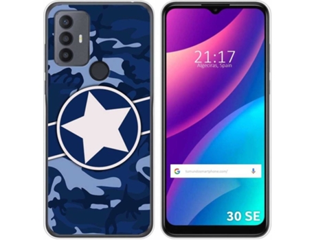 Carcasa para TCL 30 SE TUMUNDOSMARTPHONE Dibujos Camuflaje 03 Multicolor