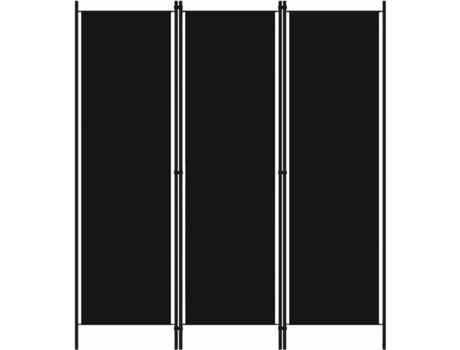Biombo VIDAXL Negro Tela (150x180 cm)