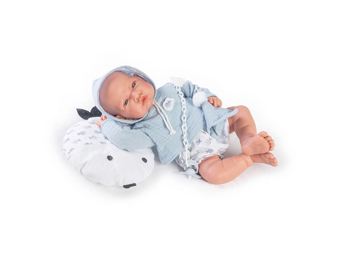 Muñeca Recien Nacido Con Cojin Pececito 42 Cm ANTONIO JUAN