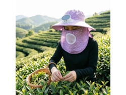 (morado) Sombrero Con Ventilador Solar Para Hombres Y Mujeres, Protección Solar Para Exteriores
