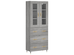 Maison Exclusive - Aparador Alto Madera Contrachapada Gris Sonoma 69,5x34x180 Cm