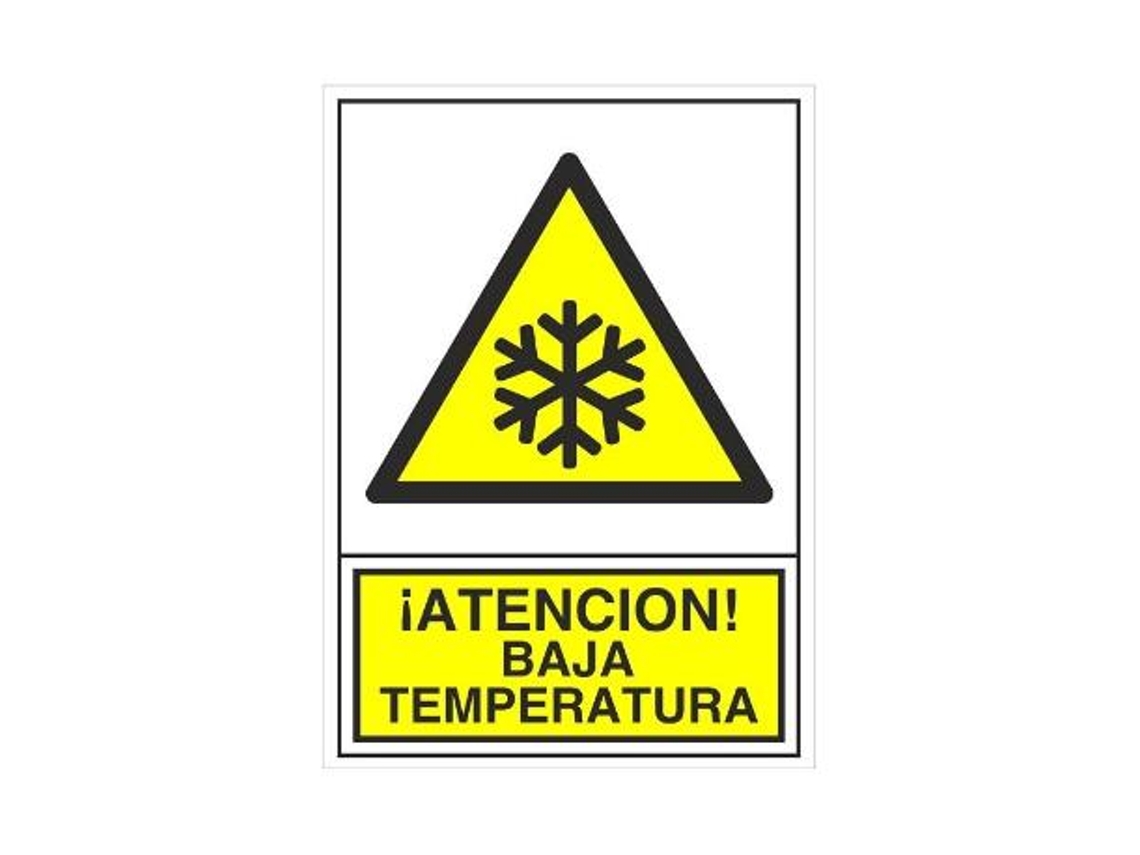 Señal 375 plast.490x345at.baja.temper. ­atencion! baja temperatura