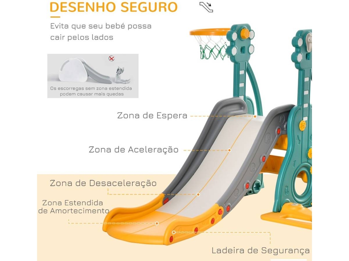 Columpio y Deslizamiento HOMCOM 331-015 (Azul - HDPE y PP - Edad Mínima: 1.5 Años)