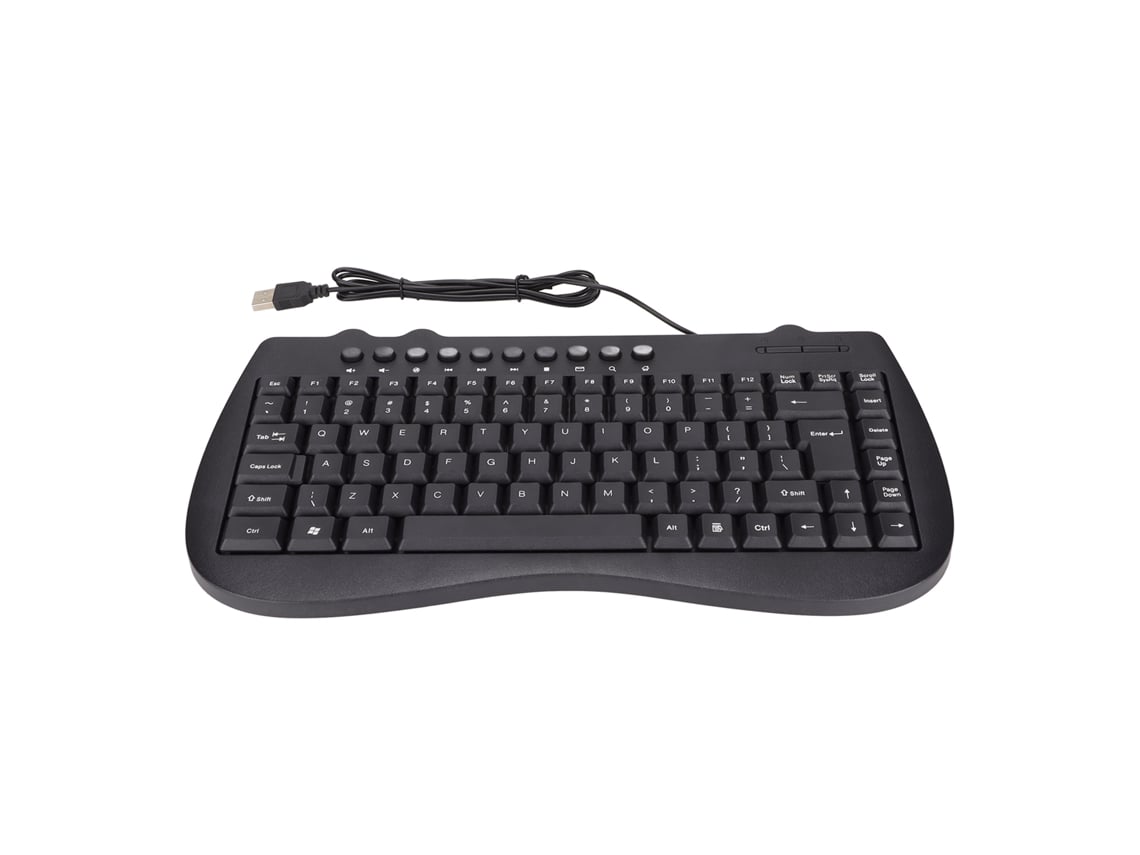 Teclado Mini Fio Usb 95 Teclas Ultra Fino Silencioso Com Função Multimídia Para Computador Desktop E Notebook