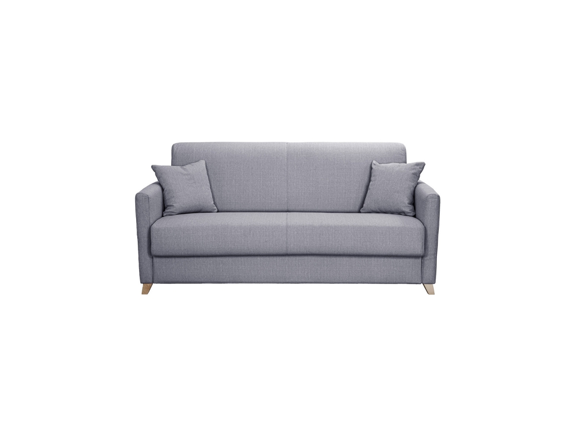 Sofá Cama 3 Plazas Nórdico Gris Claro Con Colchón de 18 Cm Skandy MILIBOO