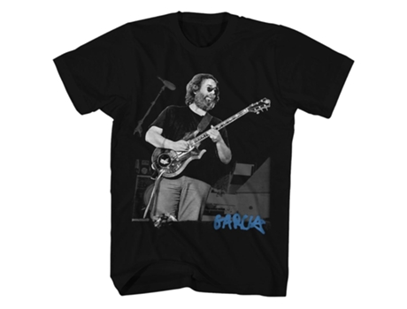 Camiseta ROCKINSTONE de Jerry García Retrato en vivo Foto en blanco y negro Camiseta ROCKINSTONE de Jerry García (Algodón - S)