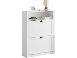 Zapatero SOBUY (Blanco - 80x24x110 cm)