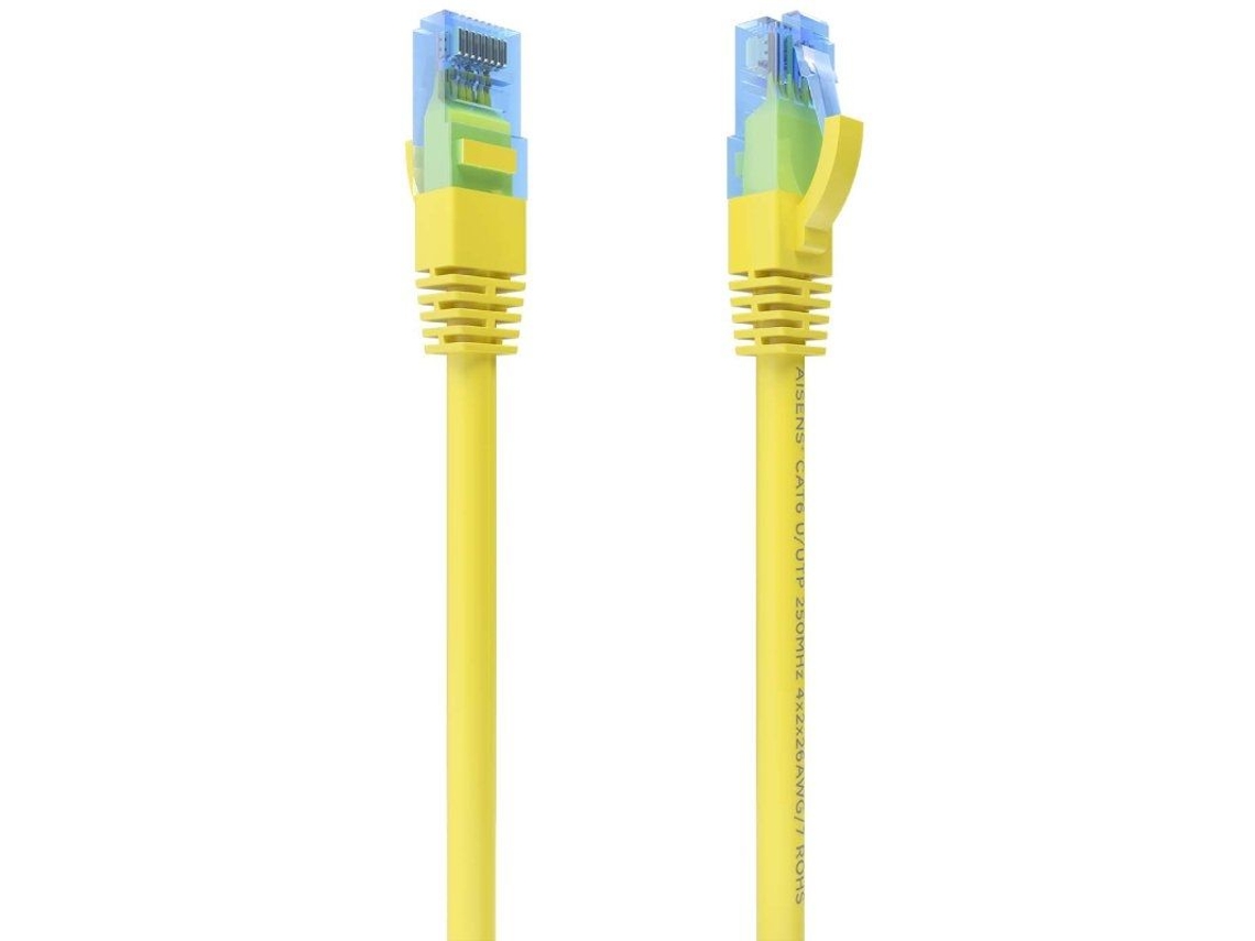 Cable de Red Rj45 Awg26 Utp AISENS A135-0832 Cat.6/ 75Cm/ Amarillo