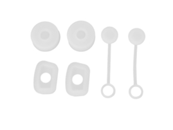 6 Tapas De Silicona Antiderrame Para Pajitas Reutilizables, Selladas Y Transparentes Para Vasos.
