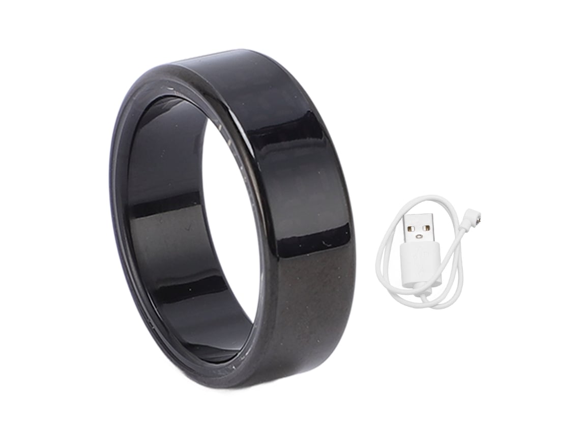 Anillo Inteligente De Fitness Con Pantalla, Aplicación, Modos Deportivos, Resistente Al Agua Ip68, Acero Inoxidable, Negro, 8