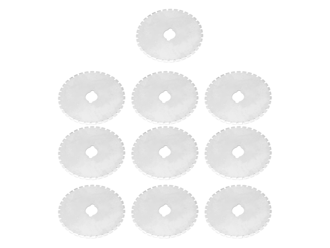 10 Cuchillas Giratorias Afiladas De Acero Inoxidable Para Coser, Tela, Cuero Y Acolchado - Repuesto