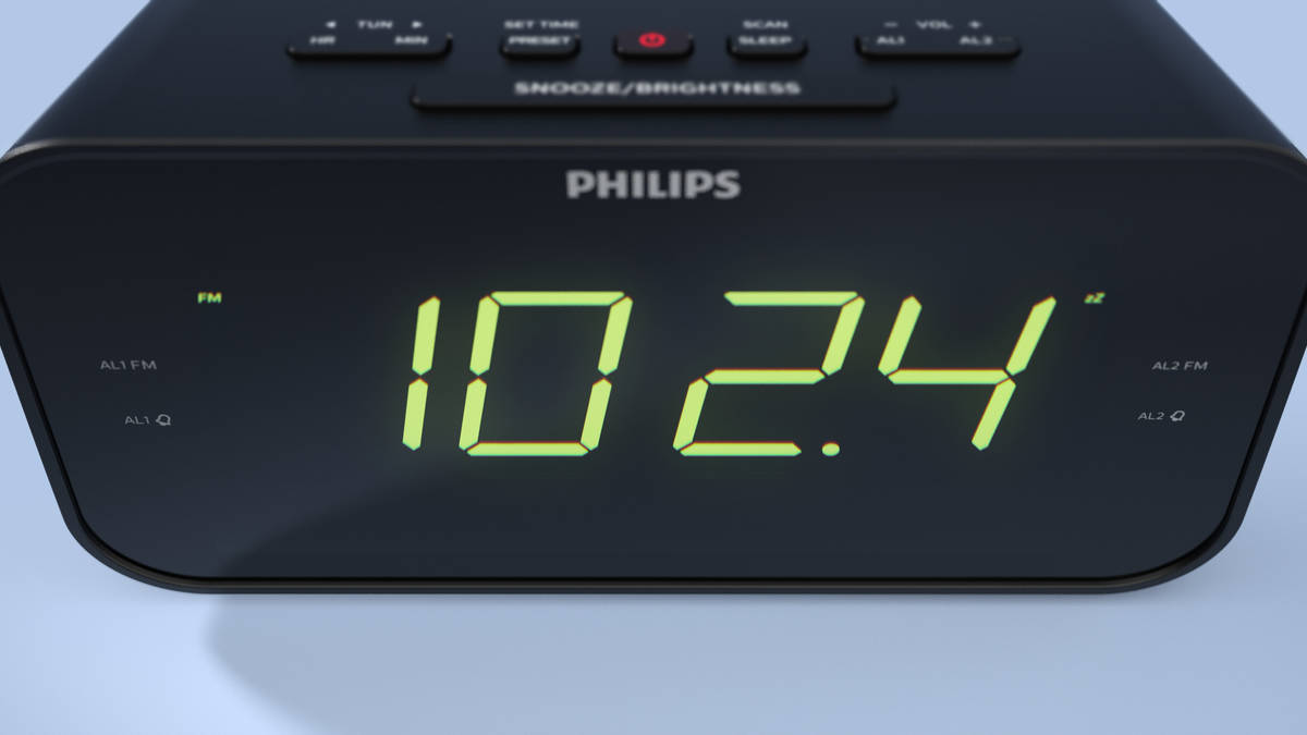 Radio Despertador PHILIPS TAR3306 (Negro - Digital - Doble Alarma - Función Snooze - Batería y Pilas)