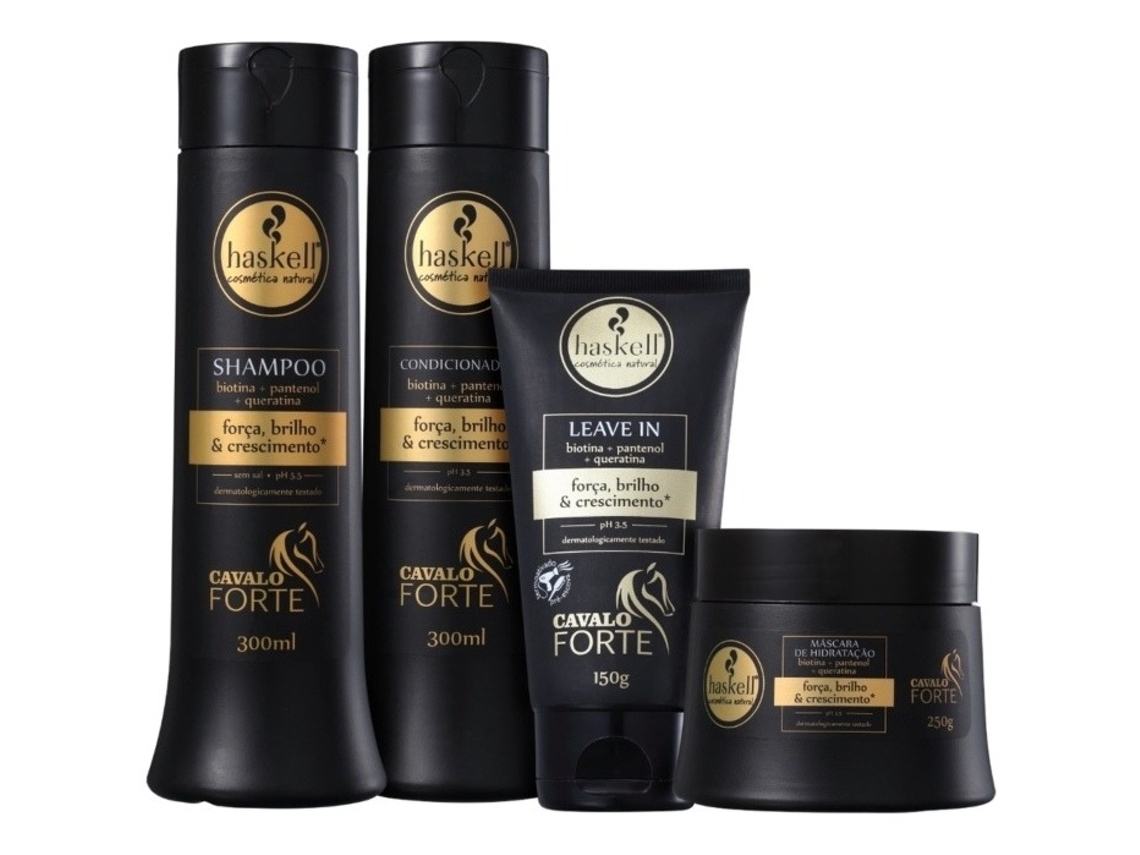 Cavalo Forte Kit Tratamiento Completo Champú Acondicionador Leavie-In Mascarilla HASKELL