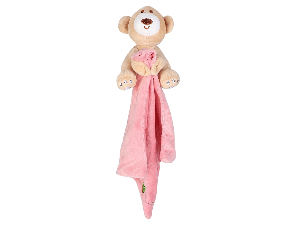 Toalla De Seguridad Para Bebés Con Muñeco De Animal Cariño, Toalla Calmante Oso, Juguete De Consuelo (rosa)