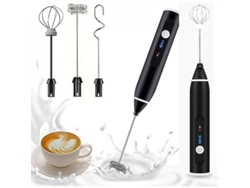 2026da-batidor De Leche Eléctrico Usb Recargable De 3 Velocidades Con 3 Cabezales Para Café Cappuccino Latte Huevos