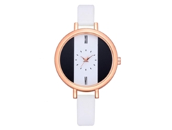 Reloj De Pulsera Casual De Moda Para Mujer Con Esfera Redonda En Forma De Corazón En Piel Sintética Azul.