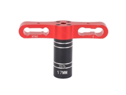 Llave Hexagonal De 17 Mm Para Ruedas De Coches Rc 1/8 1/10 1/12 Traxxas Axial Arrma Hpi Aluminio Rojo