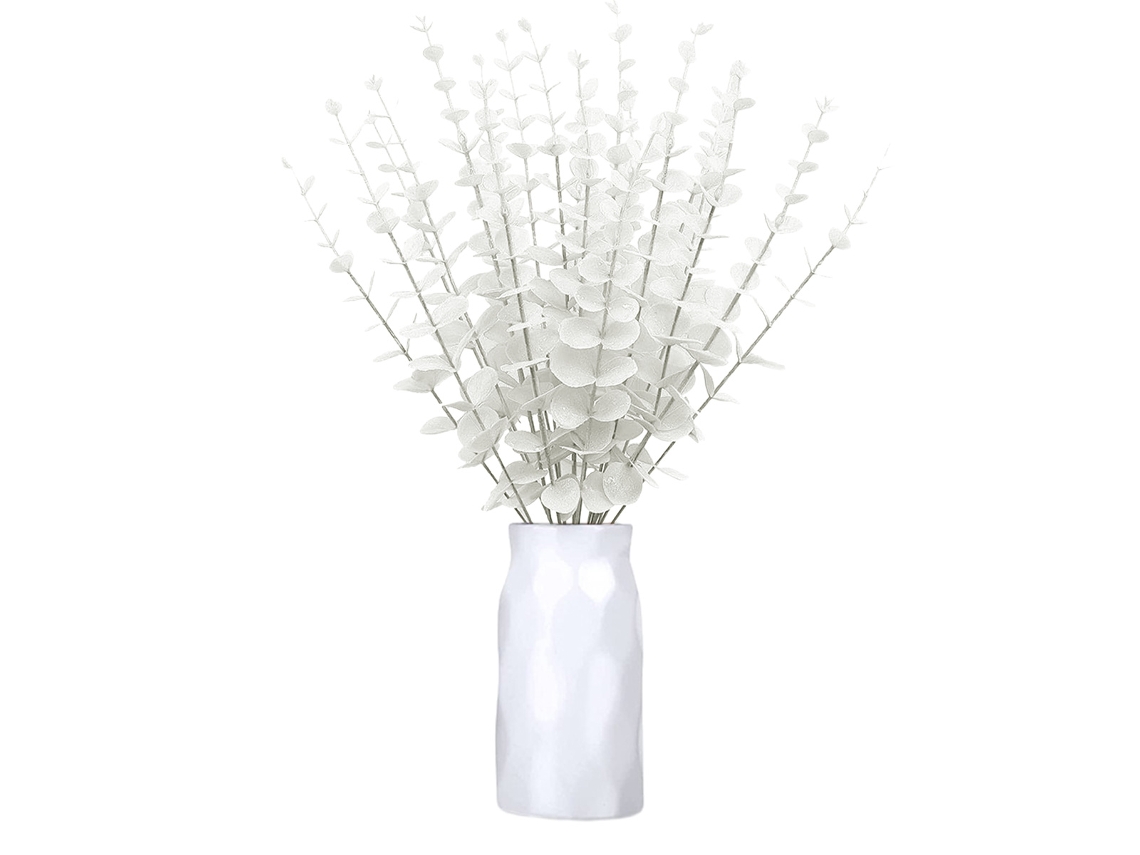 Paquete de 20 tallos de eucalipto artificiales para decoración de bodas KOFIHETY