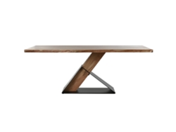 Mesa de comedor de madera de acacia con estructura metálica ALEXANDRA HOUSE LIVING (200x100x76cm)