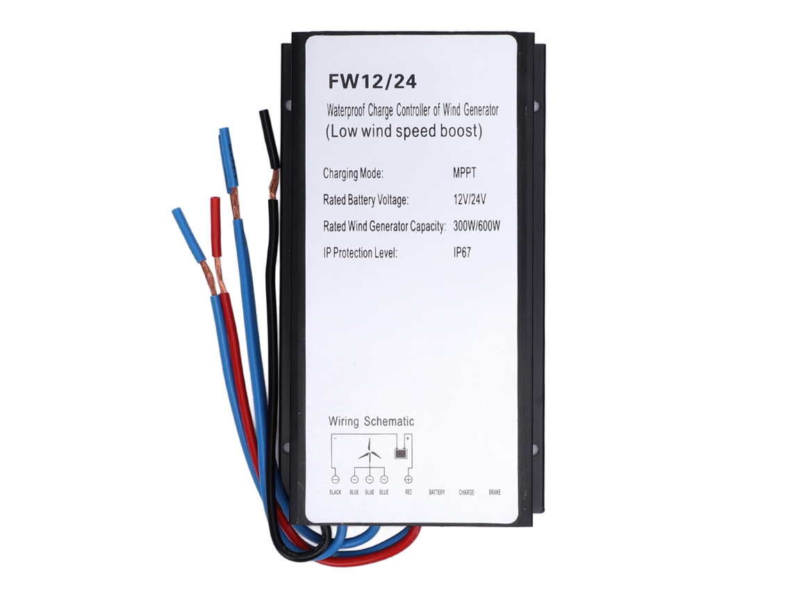 Controlador de carga MPPT para turbinas eólicas de 12V, 24V, 300W y 600W, IP67 Primerox