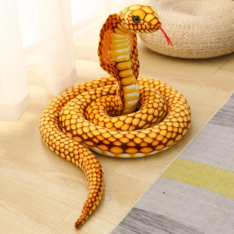 (amarillo, 240 Cm) Peluche De Cobra Realista De Colores, Juguete Divertido Y Para Bromas
