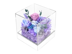 Decoración de flores eternas con rosas secas para regalos de Navidad y cumpleaños para familiares y amigos. JEIIBRZUI