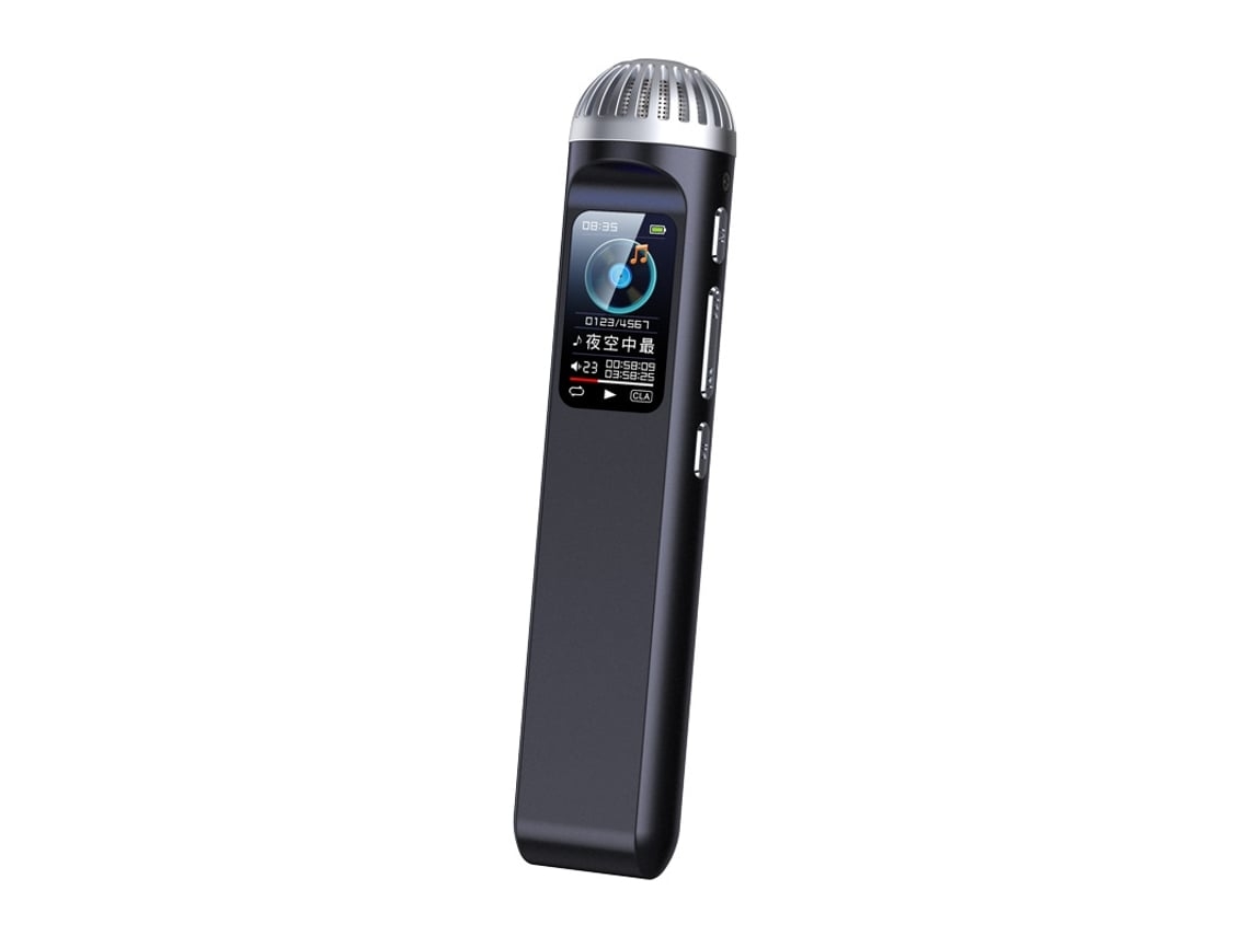 Grabadora de Voz Q99 con Reducción de Ruido Inteligente Mp3 Adecuada para Grabadora de Entrevistas de Conferencias 32Gb Negro YEMAESRE