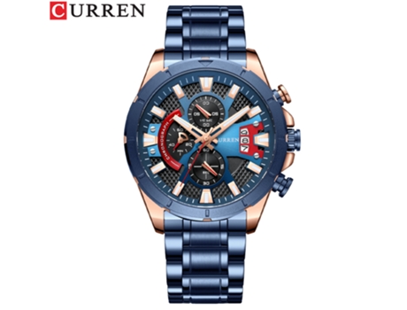 Relojes para hombre, relojes de pulsera con calendario resistentes al agua, reloj de pulsera de acero inoxidable para hombre, color rosa, carcasa a...