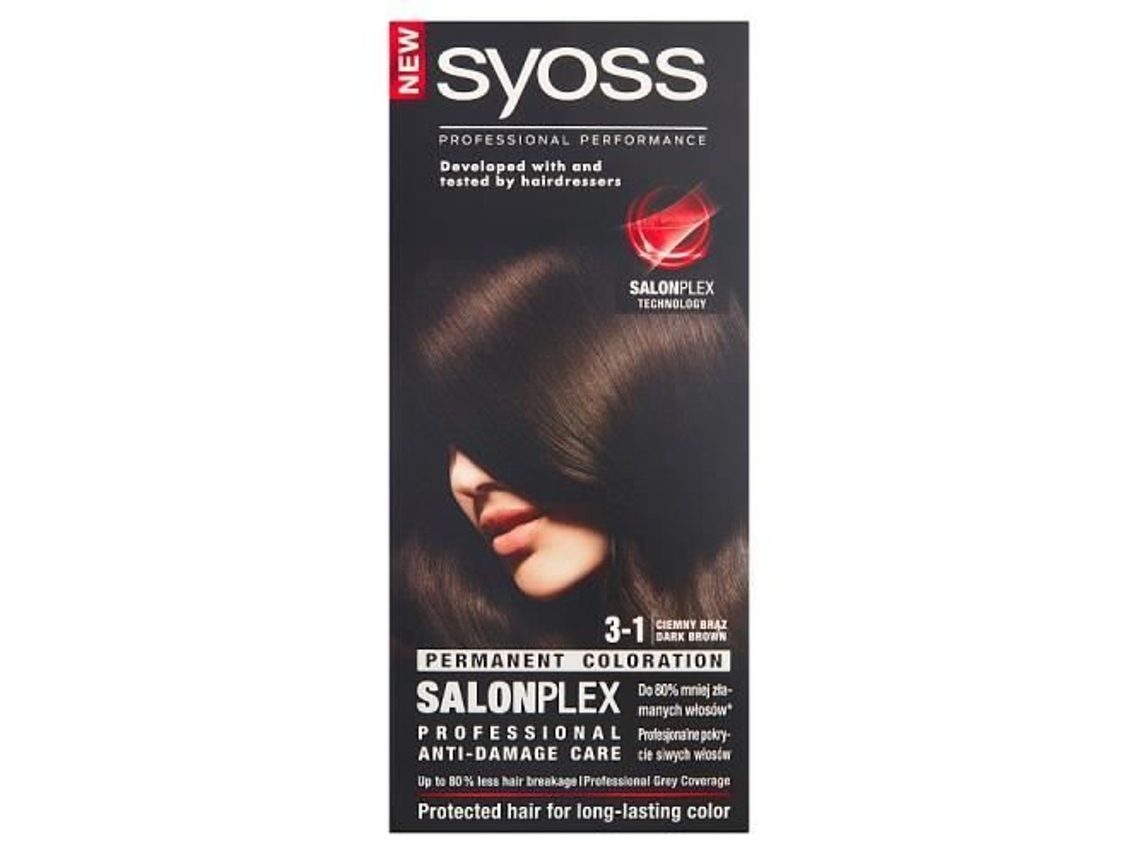Tinte permanente clásico 3 en 1 marrón oscuro Syoss