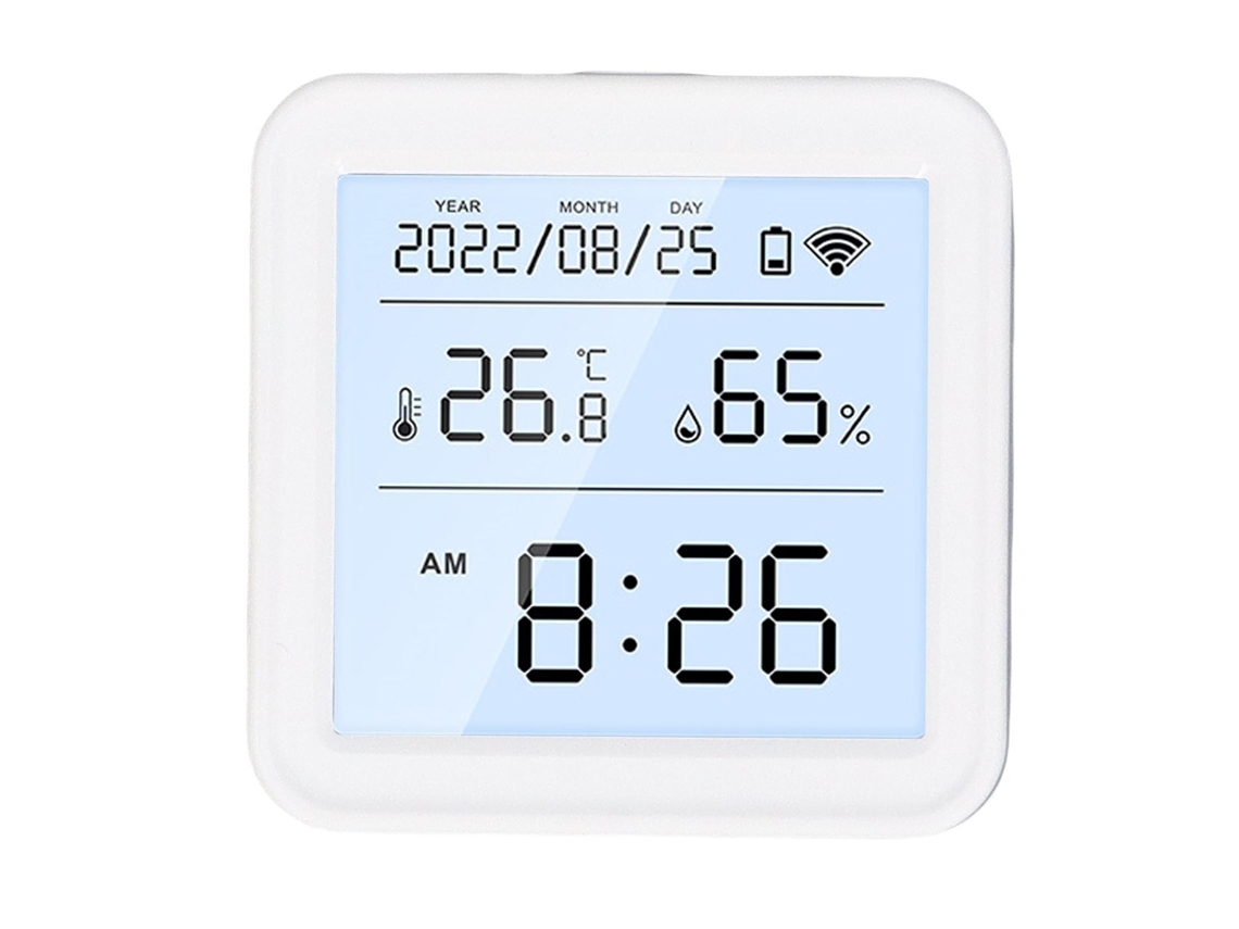 Detector De Temperatura E Humedad Wifi Com Tela Lcd Controle App Termômetro Higrômetro Para Porão E Quarto De Bebê