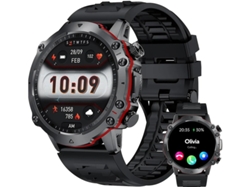 Reloj inteligente deportivo AMOLED resistente al agua, con Bluetooth, monitor de actividad física, frecuencia cardíaca y presión arterial. Bestvite
