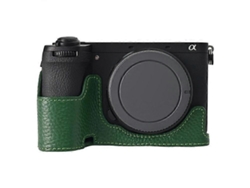 Funda protectora inferior de piel de vaca auténtica compatible con la cámara Sony A6700 Facpoet