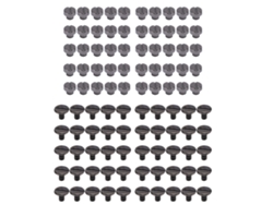 50 Juegos De Remaches De Cabeza Plana Ranurada Para Manualidades, Cuero Y Decoración, Metal De 6 Mm