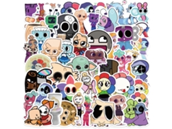 Pegatinas De Dibujos Animados, 51 Hojas, Impermeables, Adecuadas Para Decorar Patinetas, Cuadernos, Etc.
