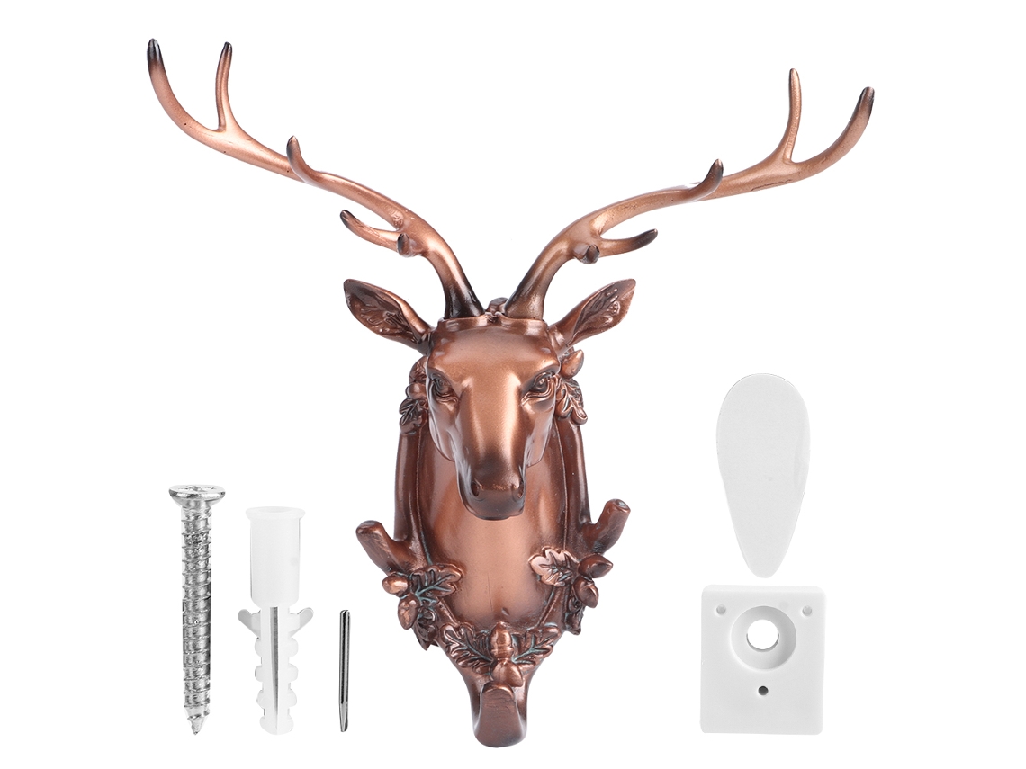 Gancho de pared para baño, estilo animal, resina, cobre antiguo.