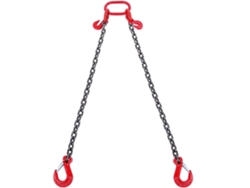Cadena De Elevación 2 Ramales 1,8 M X 10 Mm G80 Con Ganchos De Seguridad Hasta 5 T Tekmaquinas
