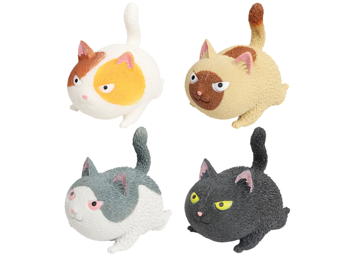 -pelota En Forma De Gato Lindo Y Enojado Juguete Para Aliviar El Estrés Regalo Para Niños Y Adultos