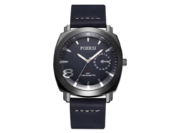 Reloj De Pulsera Informal Para Hombre, Sencillo, Con Correa De Pu Azul Y Movimiento De Cuarzo.