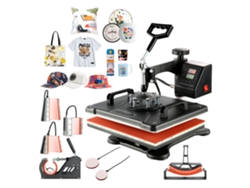 Prensa térmica 8 en 1 de 38 x 30 cm con pantalla LCD digital para camisetas, tazas, gorras y platos Tekmaquinas
