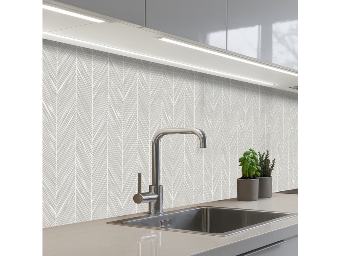 Salpicaderos De Cocina Classic - Espiga - Gris 500x60 Cm