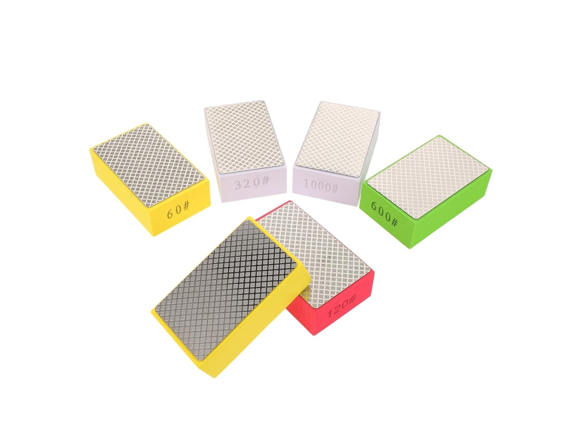 Juego de 6 bloques de lijado Topbathy para azulejos, cerámica y discos manuales (S)