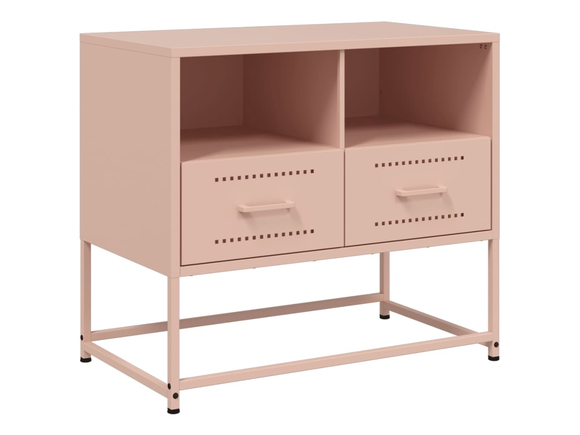 Maison Exclusive - Mueble Para Tv De Acero Rosa 68x39x60,5 Cm