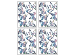 Juego de 4 pegatinas de pared con diseño de mariposas, prismas electrostáticos en forma de arcoíris, ideales para ventanas.