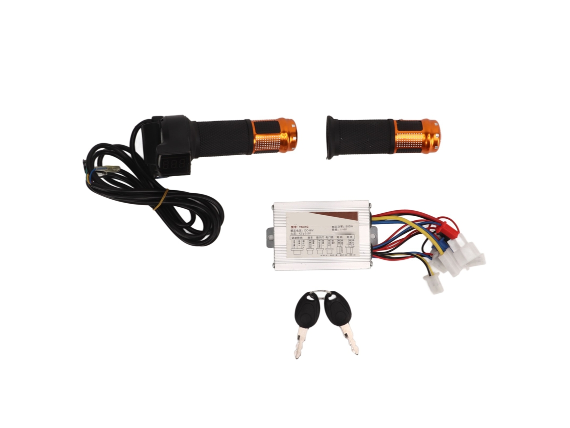 Controlador De Velocidad Para Motor De Cc Con Escobillas De 48 V Y 800 W Con Mango Giratorio Universal Para Bicicletas Eléctricas.