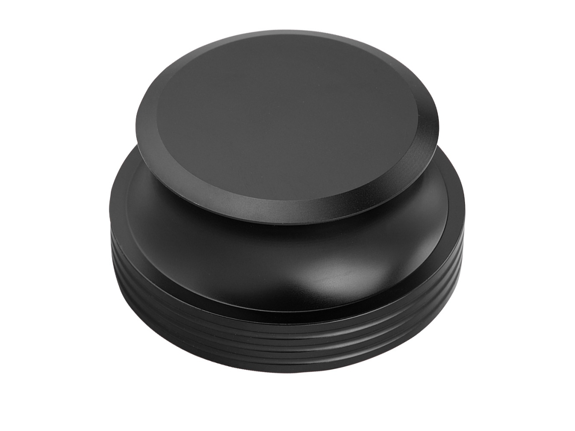 Estabilizador De Disco Metálico Para Discos De Vinilo Con Contrapeso De Aluminio Negro Duradero.