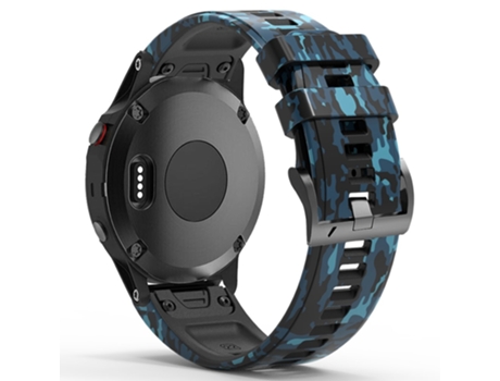 Correa de Silicona liberación rápida para Garmin Descent G1/Instinct 2/Epix Gen2 - camuflaje azul