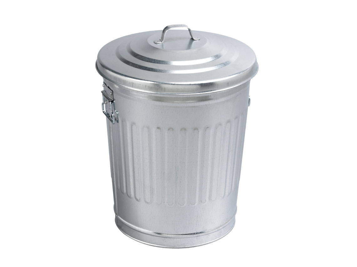 Contenedor de basura de acero galvanizado americano de 30 l 080340 Guillouard